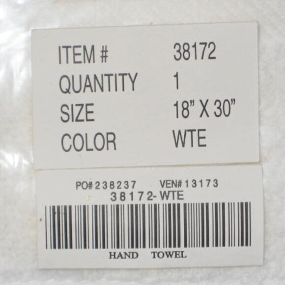 NWT Sundance Catalog White Cotton Hand Towel Bath Original Pkg Made in Turkey - Picture 5 of 8